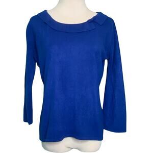 Sag Harbor blue 3/4 sleeves sweater size Small